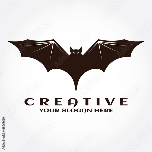 bat silhouette logo icon concept