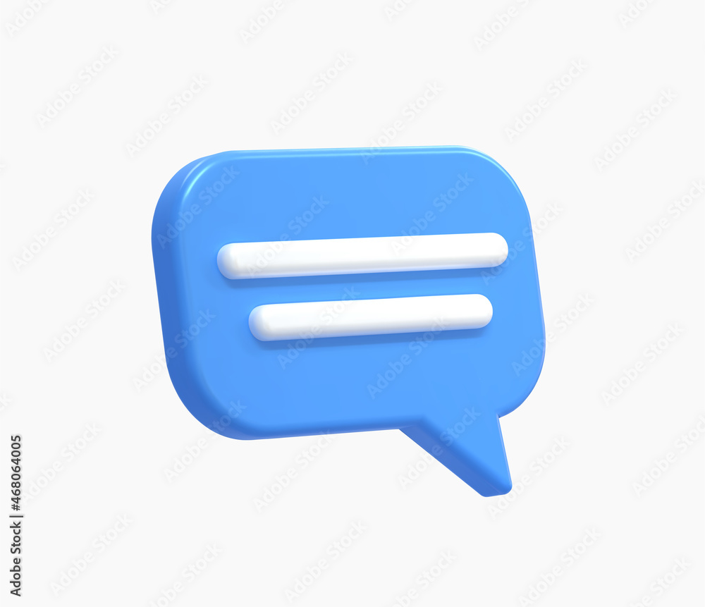 3D Realistic Chat vector illustration 3D Realistic Chat vector illustration