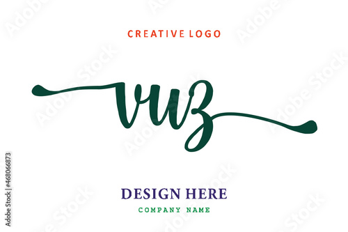 VUZ lettering logo is simple, easy to understand and authoritative photo