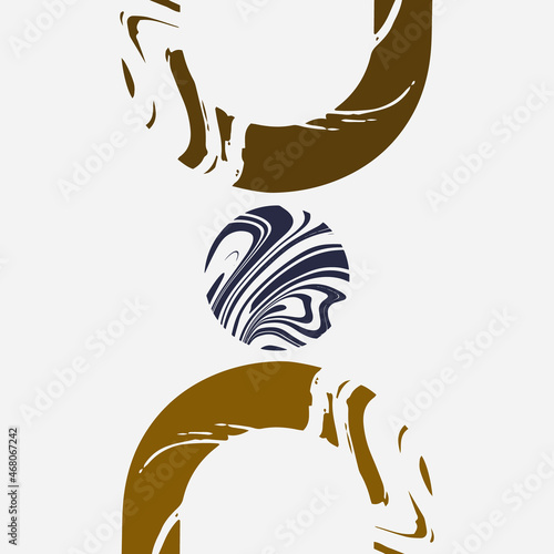 Vector hand drawn minimalistic illustration. Creative artwork set with geometric elements. Template for card, poster, banner, print for t-shirt, pin, badge, patch.