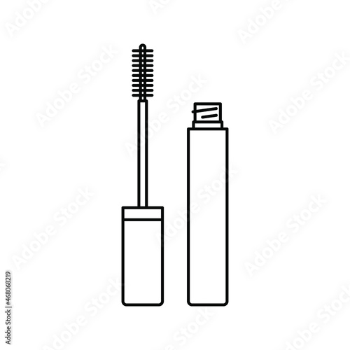 Mascara icon. Mascara brush symbol. cosmetic sign. vector illustration