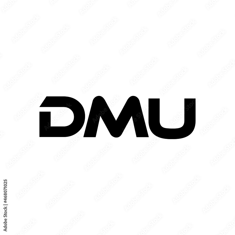 DMU letter logo design with white background in illustrator, vector logo modern alphabet font overlap style. calligraphy designs for logo, Poster, Invitation, etc.