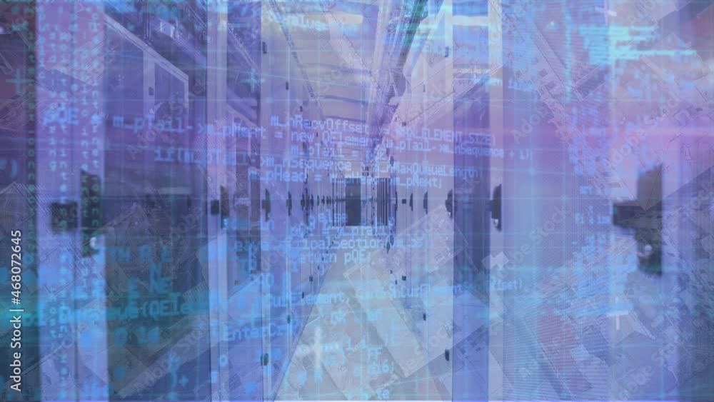Animation of data processing over computer servers Animation of data processing over computer servers