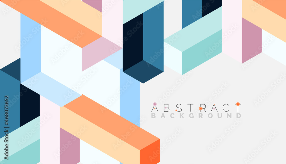 Abstract background. 3d cubes, cubic elements and blocks. Techno or business concept for wallpaper, banner, background, landing page Abstract background. 3d cubes, cubic elements and blocks. Techno or business concept for wallpaper, banner, background, landing page