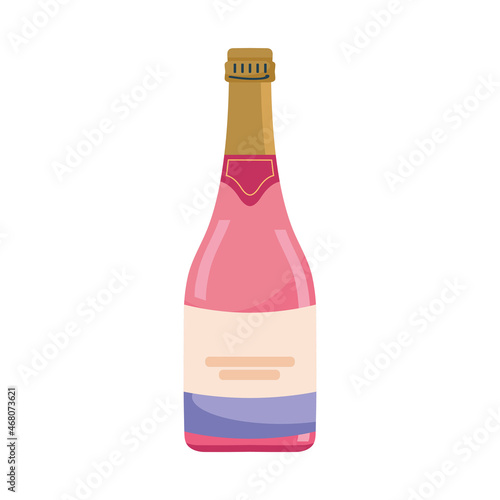 champagne bottle pink