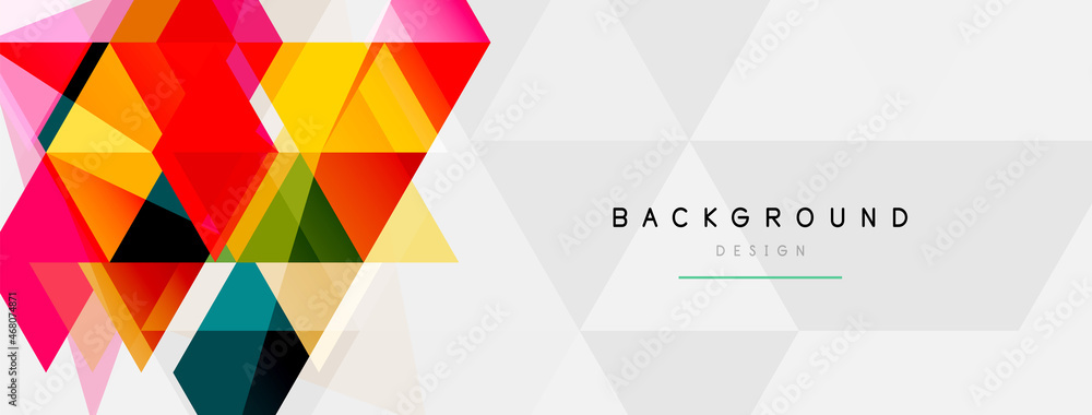 Mosaic triangles geometric background. Techno or business concept, pattern for wallpaper, banner, background, landing page Mosaic triangles geometric background. Techno or business concept, pattern for wallpaper, banner, background, landing page