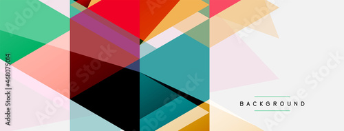 Color triangles composition, geometric abstract background. Techno or business concept, pattern for wallpaper, banner, background, landing page