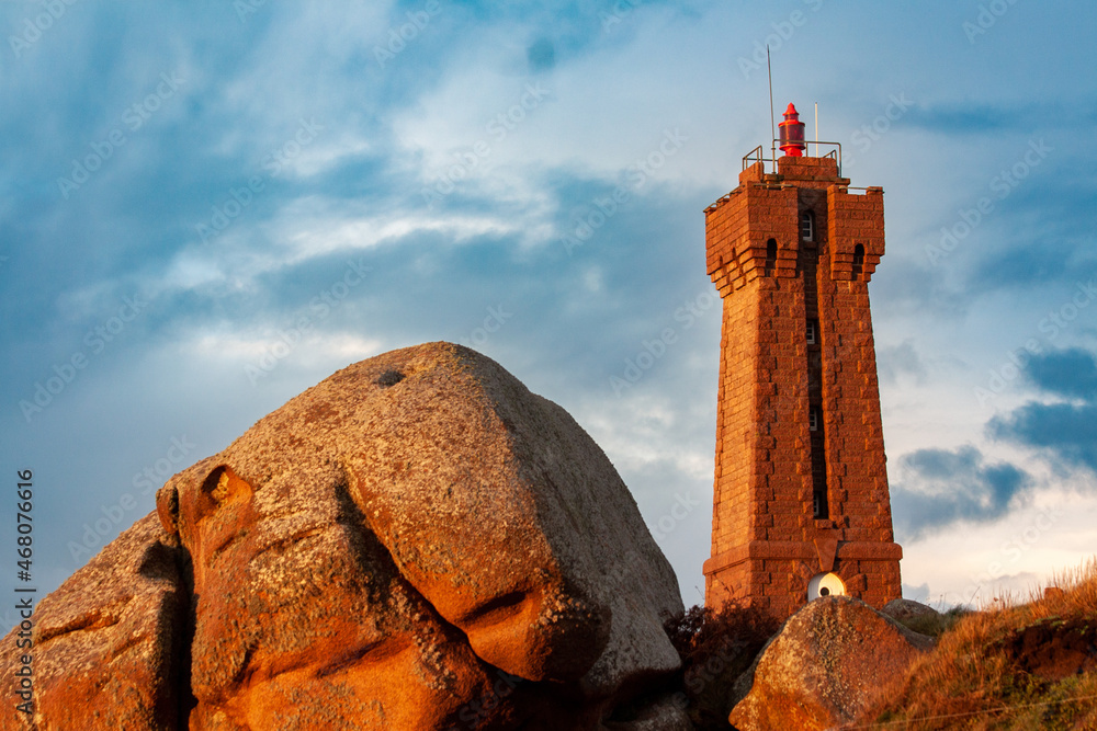 Fototapeta premium Perros-Guirec (bret. Perroz-Gireg) is a seaside tourist town and commune in France, in the Brittany region,