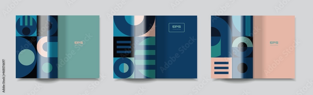 Booklet, brochure or teamlet template with design. A set of different backgrounds for print sheets. Booklet, brochure or teamlet template with design. A set of different backgrounds for print sheets.