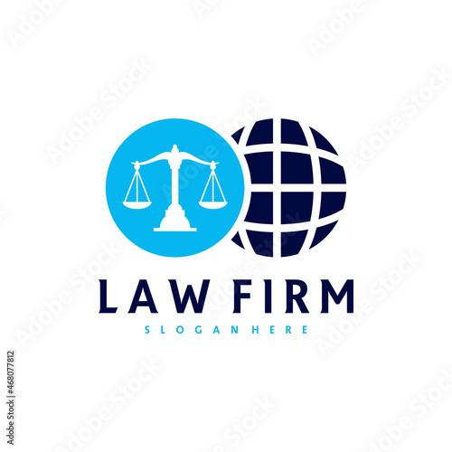 World Justice logo vector template, Creative Law Firm logo design concepts
