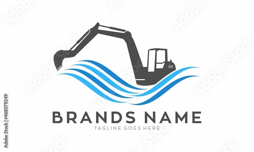 Heavy equipment and wave vector logo