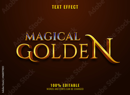 fantasy magical golden text effect
