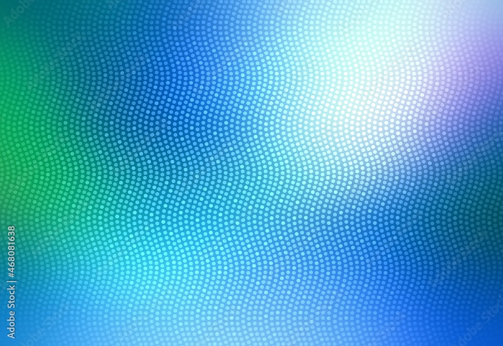 Fototapeta premium Glitter dots wavy lines mosaic pattern cover blue shiny background. Glistening texture for marine holidays. 