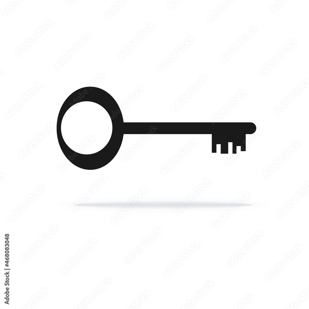 Key icon, modern minimal flat design style, vector illustration Key icon, modern minimal flat design style, vector illustration