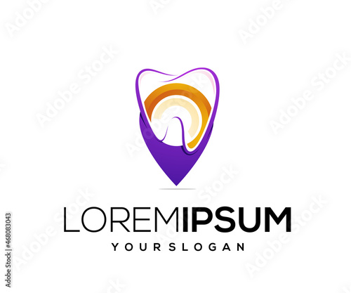 dental point logo design vector