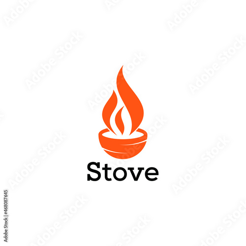 Fire logo design vector graphic
