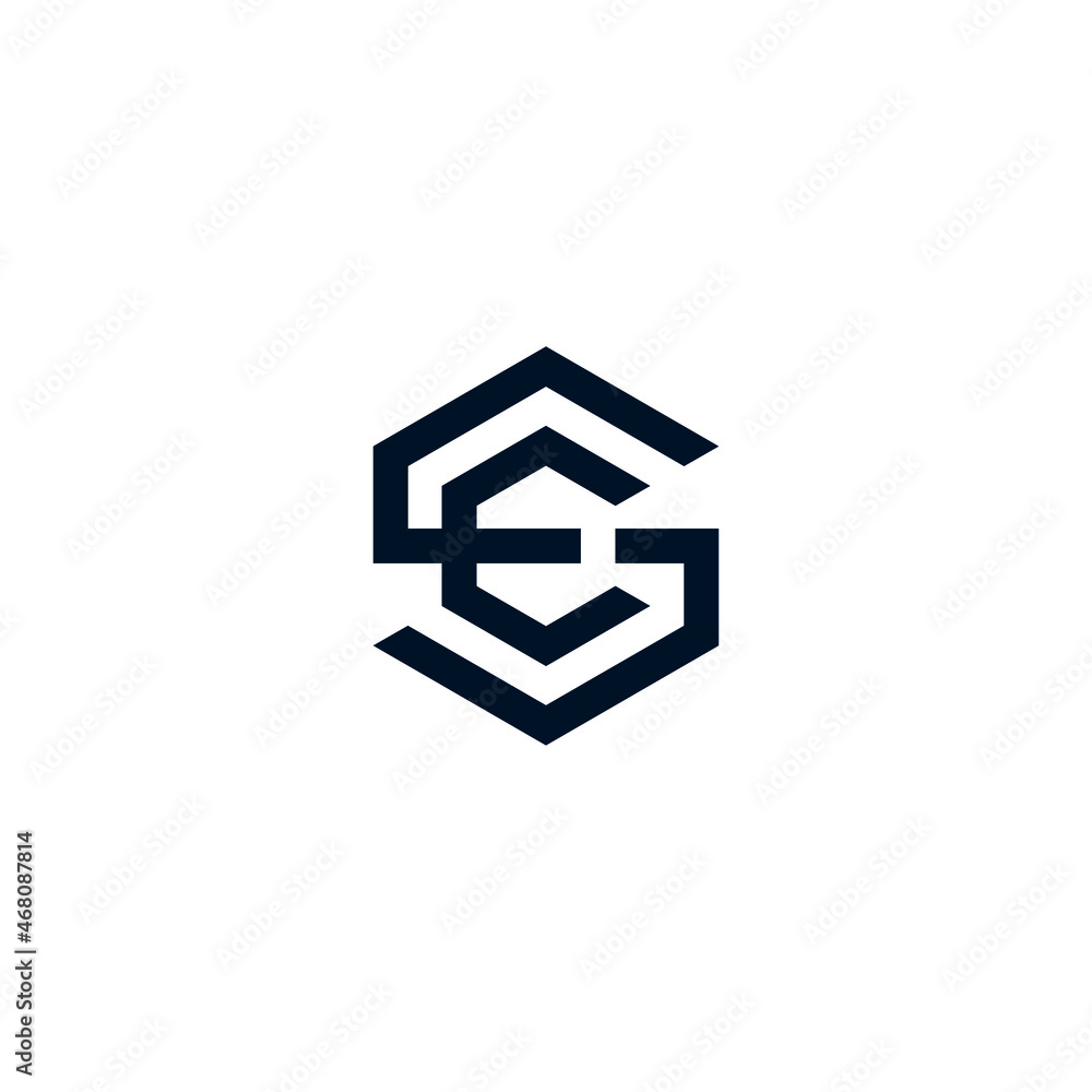 Abstract letter ES, SE logo design vector Abstract letter ES, SE logo design vector