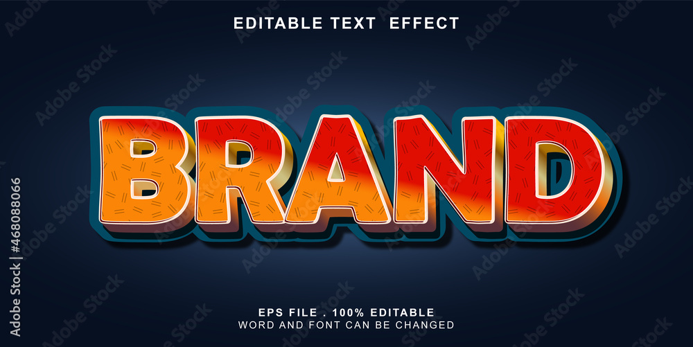 text effect editable brand