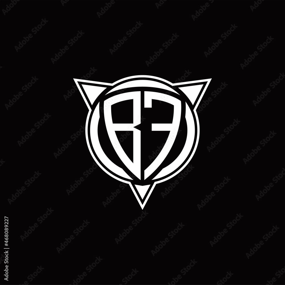 BF Logo monogram isolated with circle shape and three arrow design template BF Logo monogram isolated with circle shape and three arrow design template