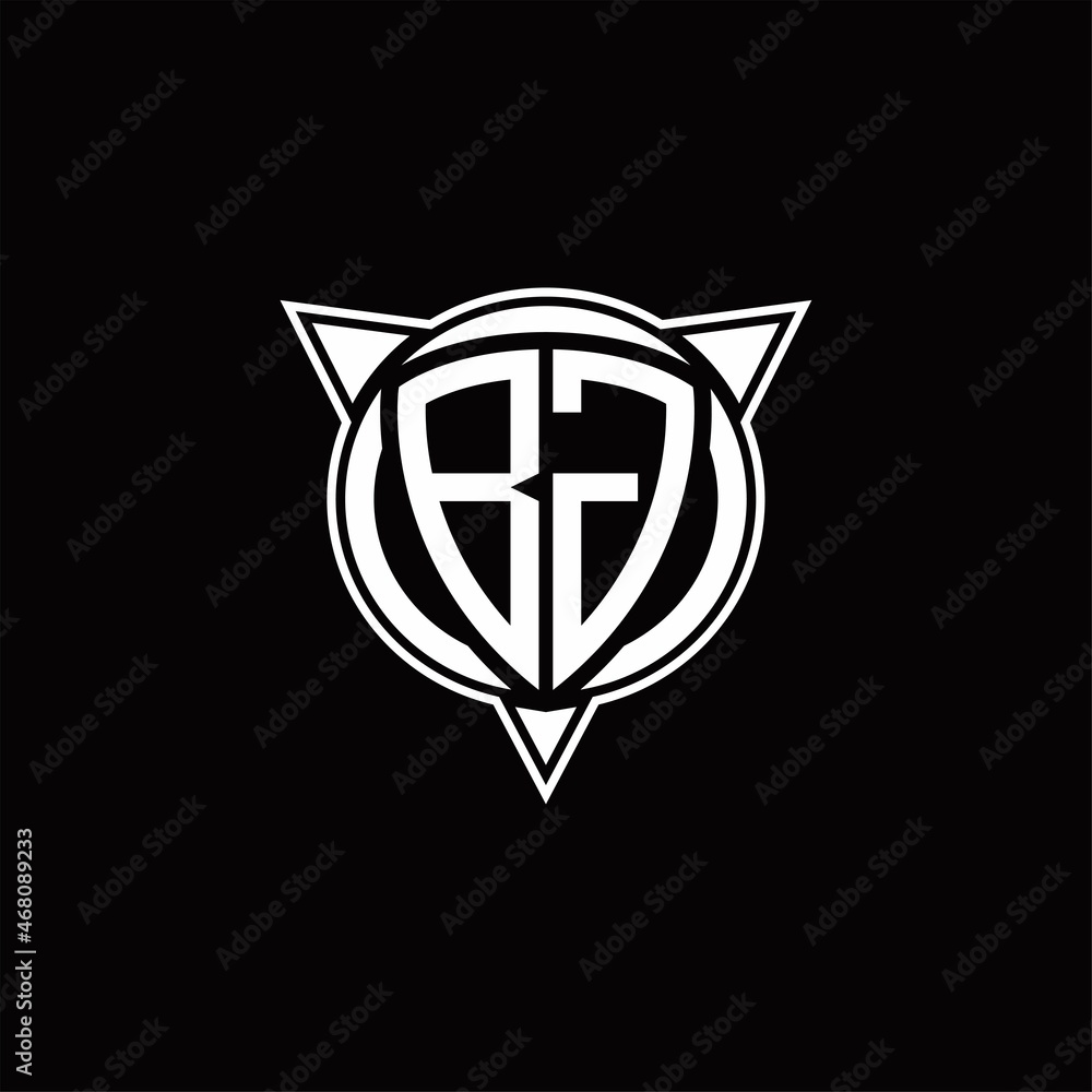 BG Logo monogram isolated with circle shape and three arrow design template BG Logo monogram isolated with circle shape and three arrow design template