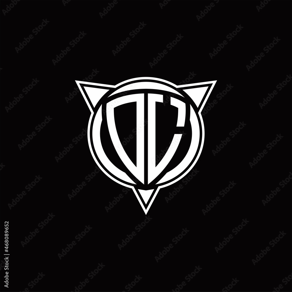 DL Logo monogram isolated with circle shape and three arrow design template DL Logo monogram isolated with circle shape and three arrow design template