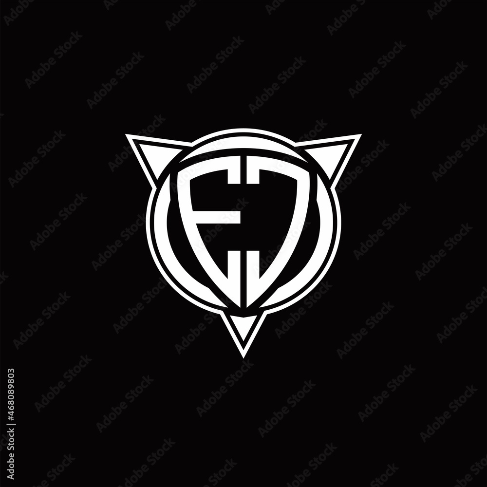 EC Logo monogram isolated with circle shape and three arrow design template EC Logo monogram isolated with circle shape and three arrow design template