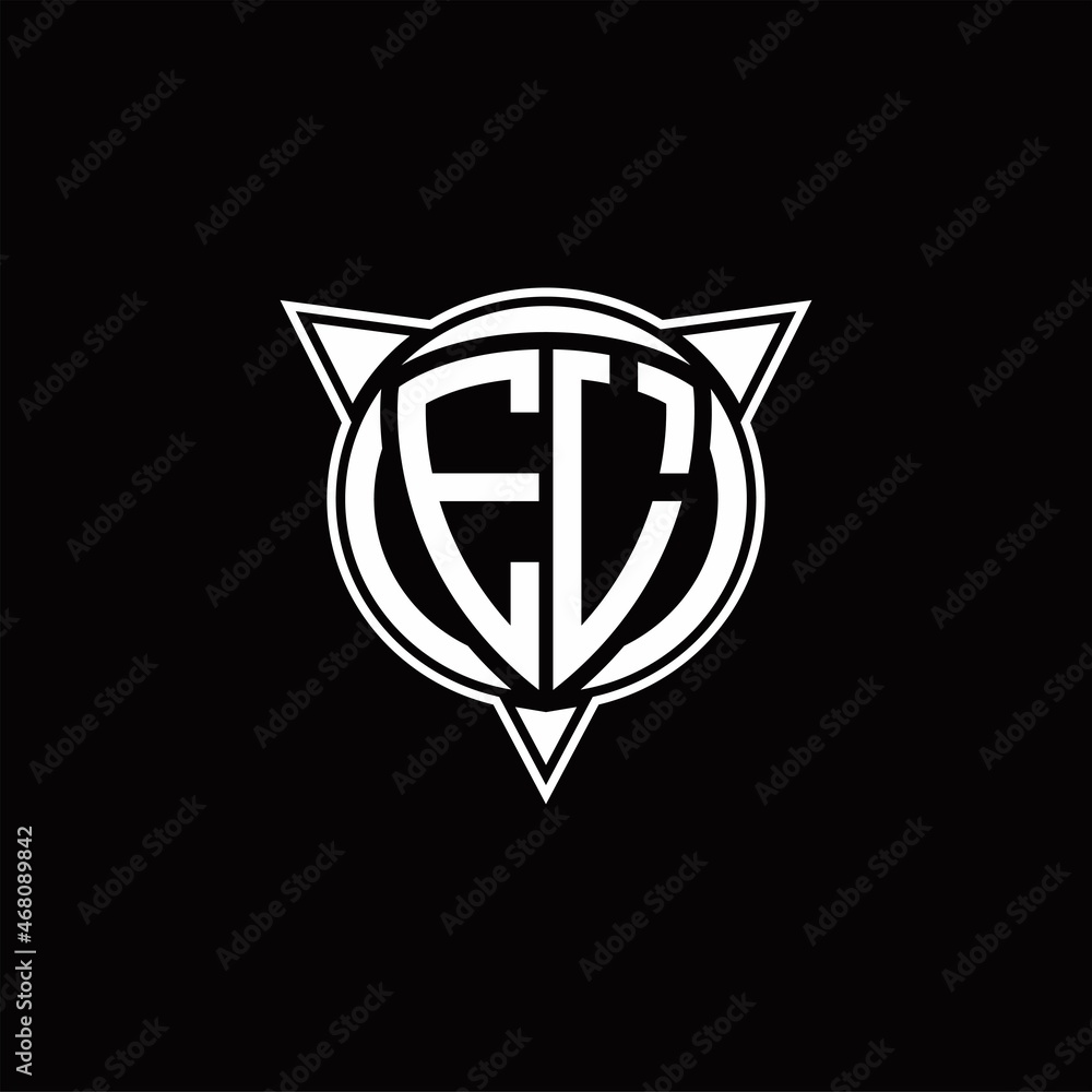 EL Logo monogram isolated with circle shape and three arrow design template EL Logo monogram isolated with circle shape and three arrow design template