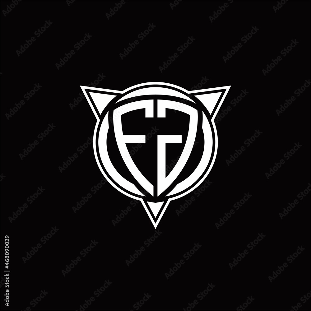 FG Logo monogram isolated with circle shape and three arrow design template FG Logo monogram isolated with circle shape and three arrow design template