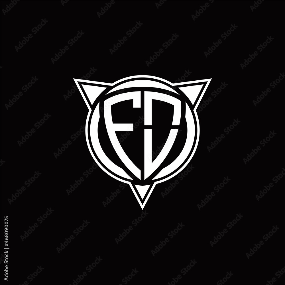 FO Logo monogram isolated with circle shape and three arrow design template FO Logo monogram isolated with circle shape and three arrow design template