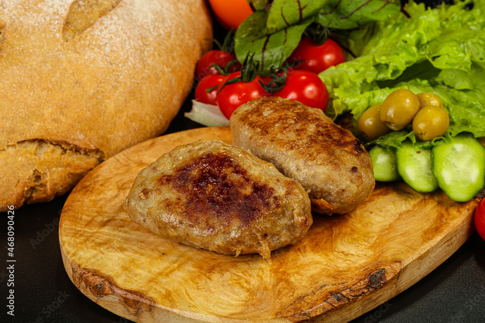 Homemade roasted cutlet minced meat Homemade roasted cutlet minced meat