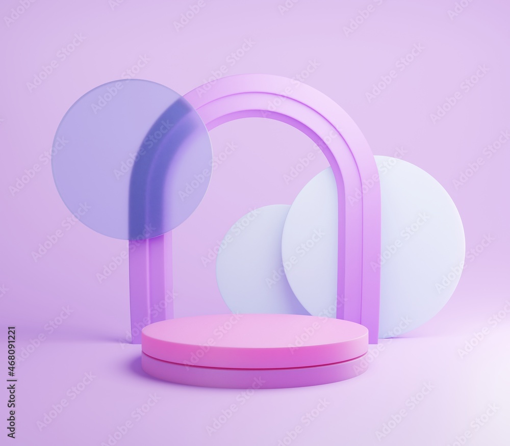 Purple podium on Purple background,geometry podium shape for display product, 3d rendering.
Purple podium on Purple background,geometry podium shape for display product, 3d rendering.