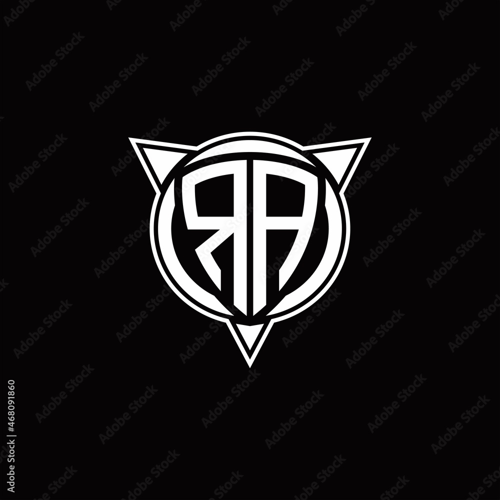 Logo monogram isolated with circle shape and three arrow design template Logo monogram isolated with circle shape and three arrow design template