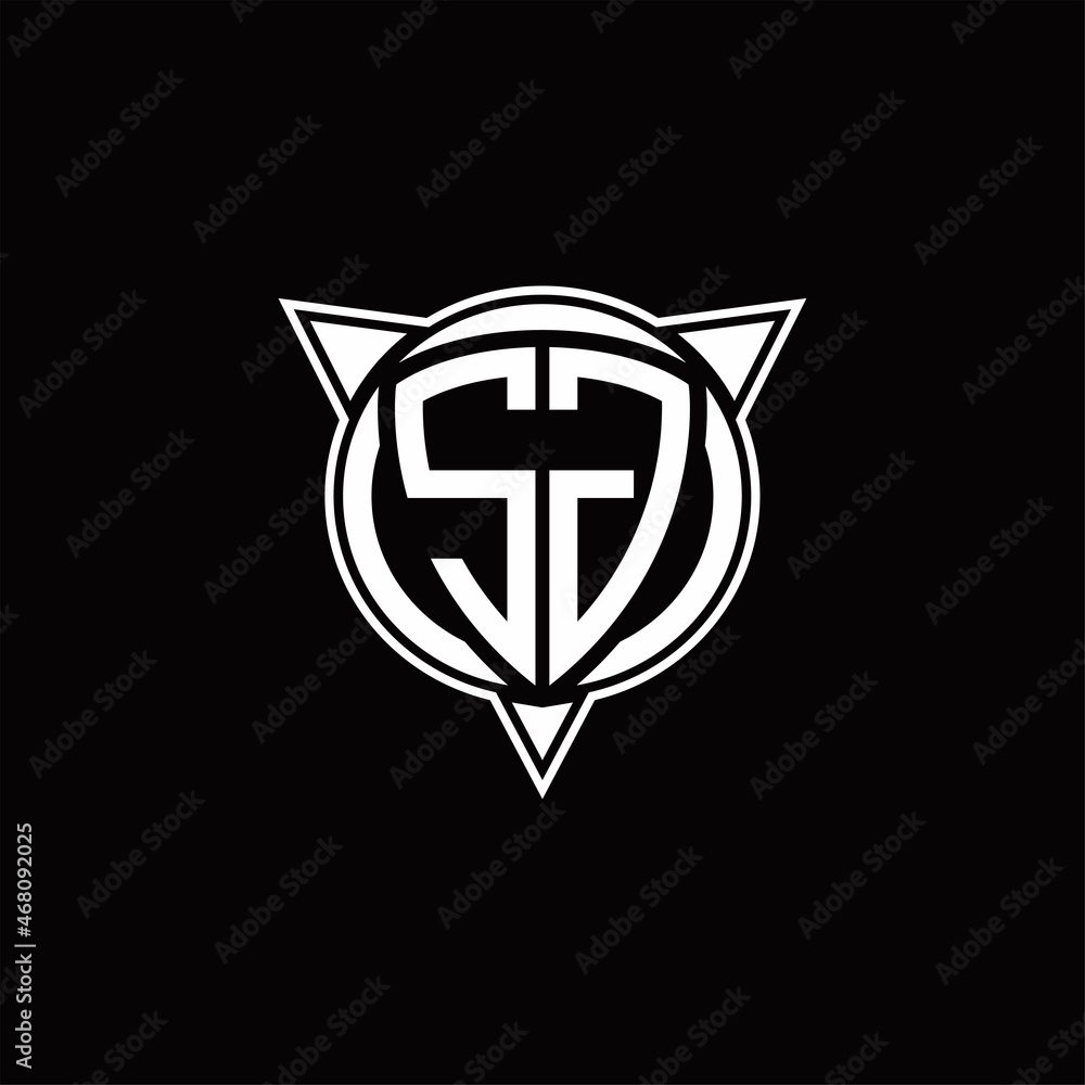 SG Logo monogram isolated with circle shape and three arrow design template SG Logo monogram isolated with circle shape and three arrow design template