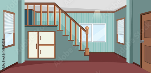 Empty room interior design