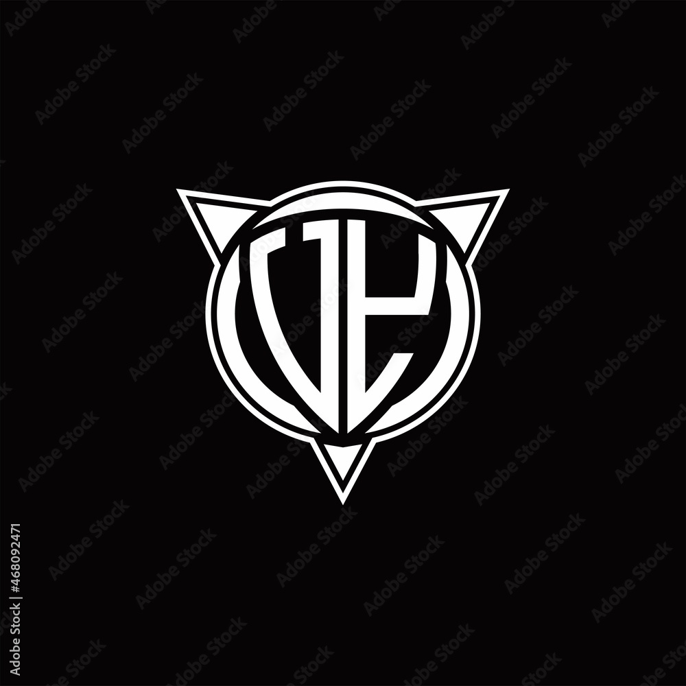 UY Logo monogram isolated with circle shape and three arrow design template UY Logo monogram isolated with circle shape and three arrow design template
