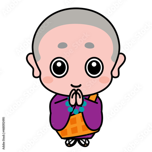 お坊さん　僧　一休さん　坊主　仏教　イラスト素材