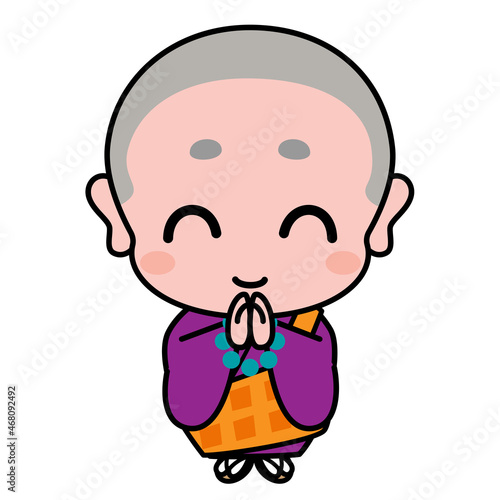 お坊さん　僧　一休さん　坊主　仏教　イラスト素材
