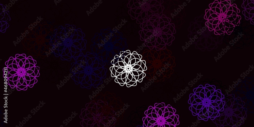 Light Blue, Red vector natural layout with flowers. Light Blue, Red vector natural layout with flowers.