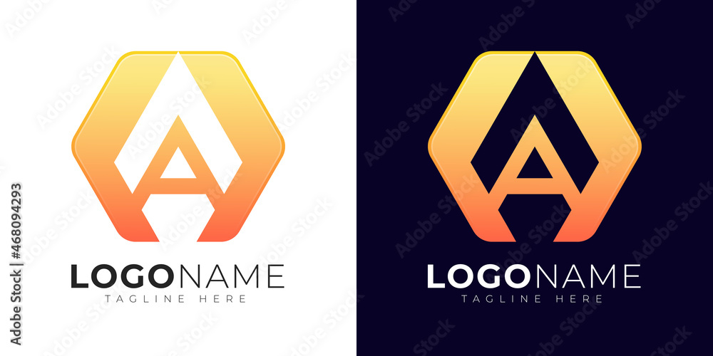 Initial letter a logo vector design template. Modern letter a logo icon with colorful geometry shape. Initial letter a logo vector design template. Modern letter a logo icon with colorful geometry shape.