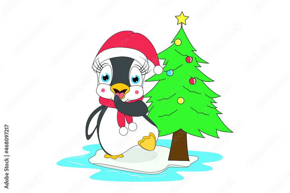 cute penguin cartoon on christmas cute penguin cartoon on christmas