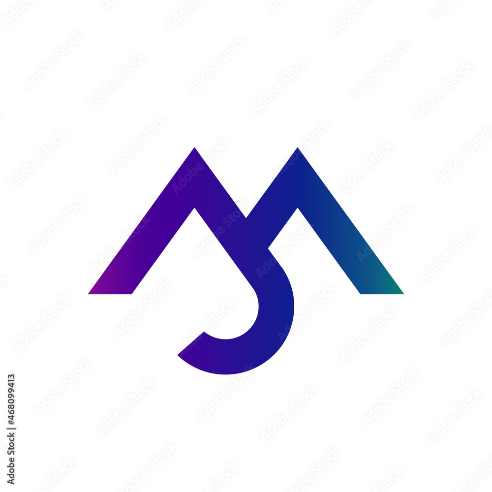 Initial letter J and M with monogram style , vector logo design Initial letter J and M with monogram style , vector logo design