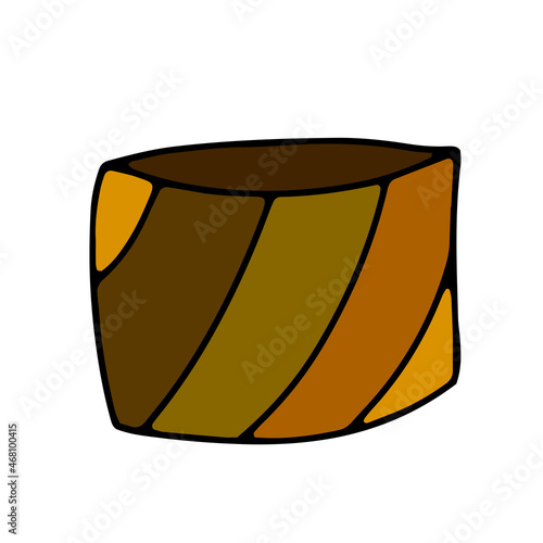 Vector doodle illustration boho style colorful bracelet