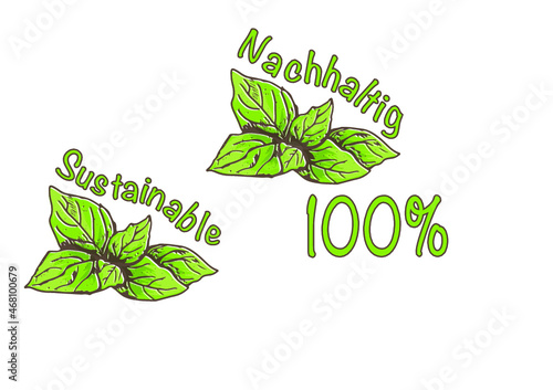 Sustainability Nachhaltigkeit Blätter