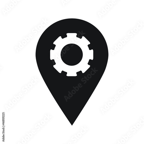 Options, pin, setting icon design vector illustration
