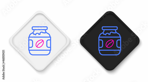 Line Coffee jar bottle icon isolated on white background. Colorful outline concept. Vector