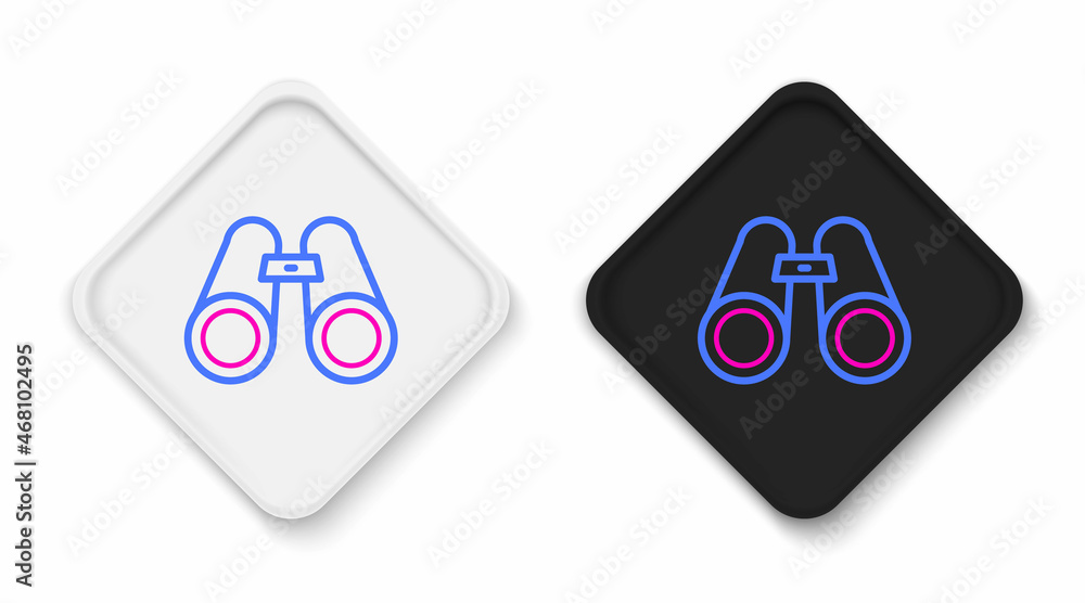 Line Binoculars icon isolated on white background. Find software sign. Spy equipment symbol. Colorful outline concept. Vector Line Binoculars icon isolated on white background. Find software sign. Spy equipment symbol. Colorful outline concept. Vector