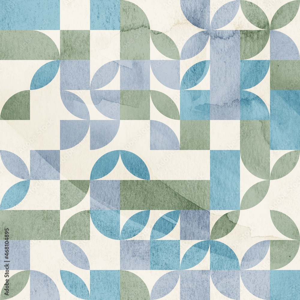 Seamless mid century retro watercolor geometric surface pattern design for print. High quality illustration. Aesthetic watercolor paint contemporary pastel collage composition. Subtle elegant design. Seamless mid century retro watercolor geometric surface pattern design for print. High quality illustration. Aesthetic watercolor paint contemporary pastel collage composition. Subtle elegant design.