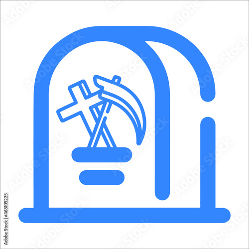 Graveyard halloween and tomb icon