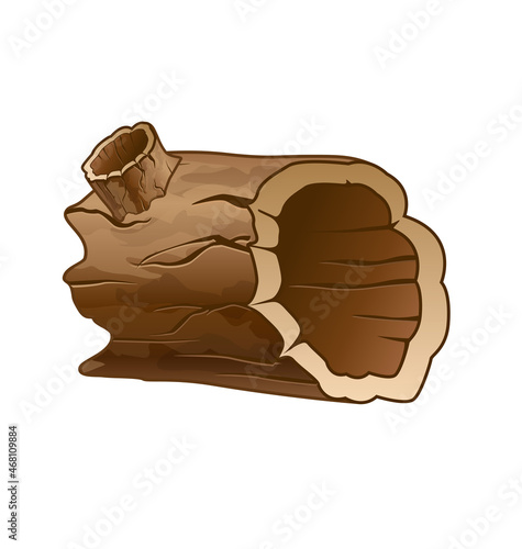 cartoon hollow wood log
