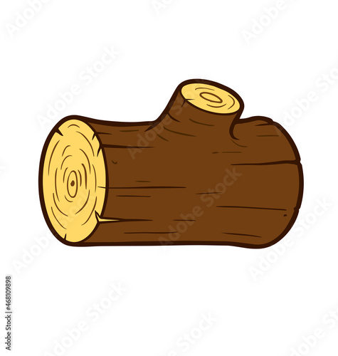 simple cartoon wood log